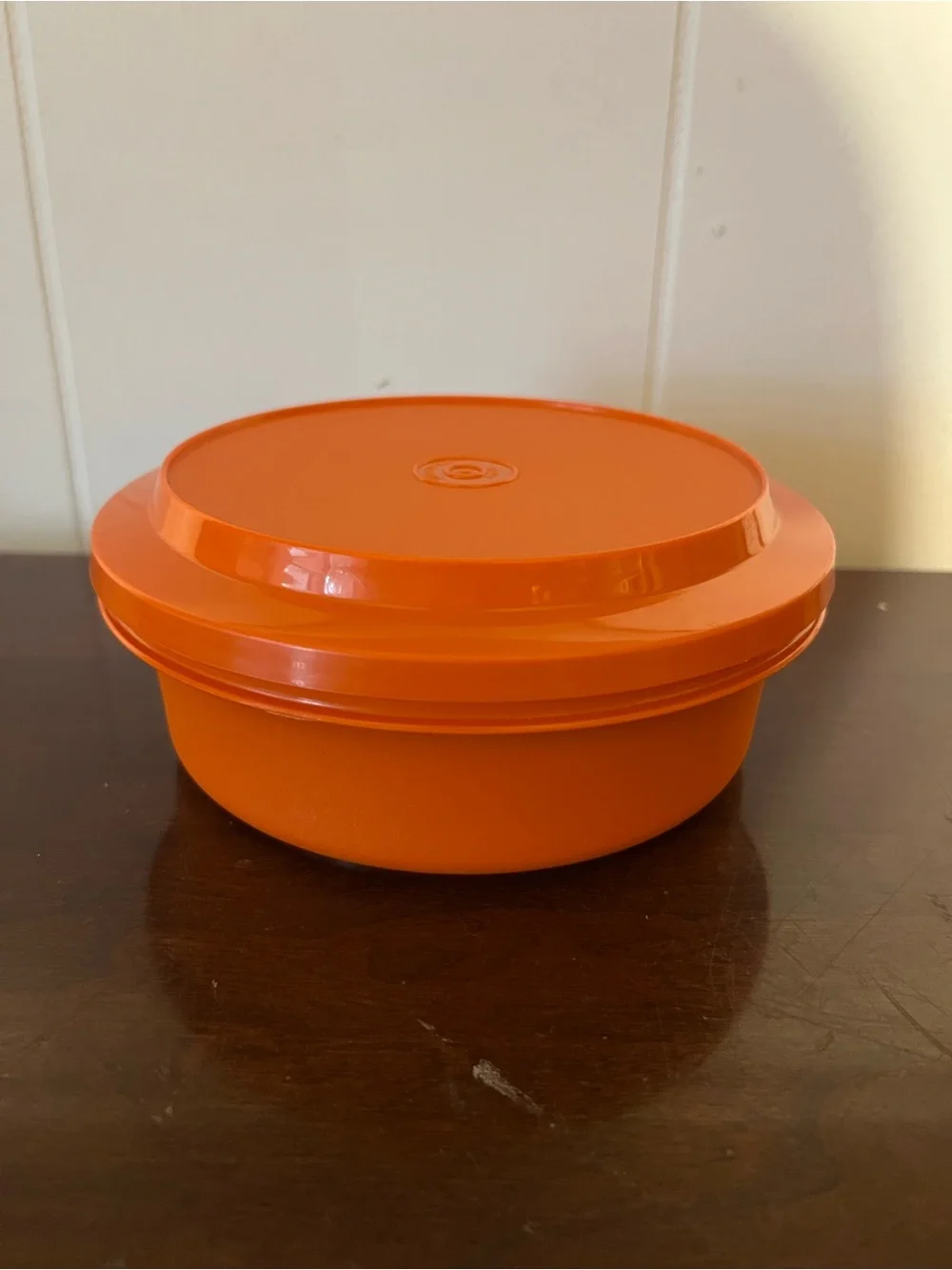 Vintage Tupperware 1337-16 1336-17 Orange Seal N Serve Bowl with Lid